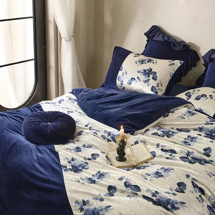 Duvet Cover Set Velvet-Like Microfiber Concealed Zipper