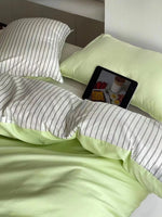Duvet Cover & Sheet Set Cotton Percale 4-Piece