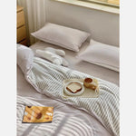 Duvet Cover & Sheet Set Cotton Percale 4-Piece