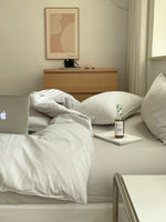 Duvet Cover & Sheet Set Cotton Percale 4-Piece