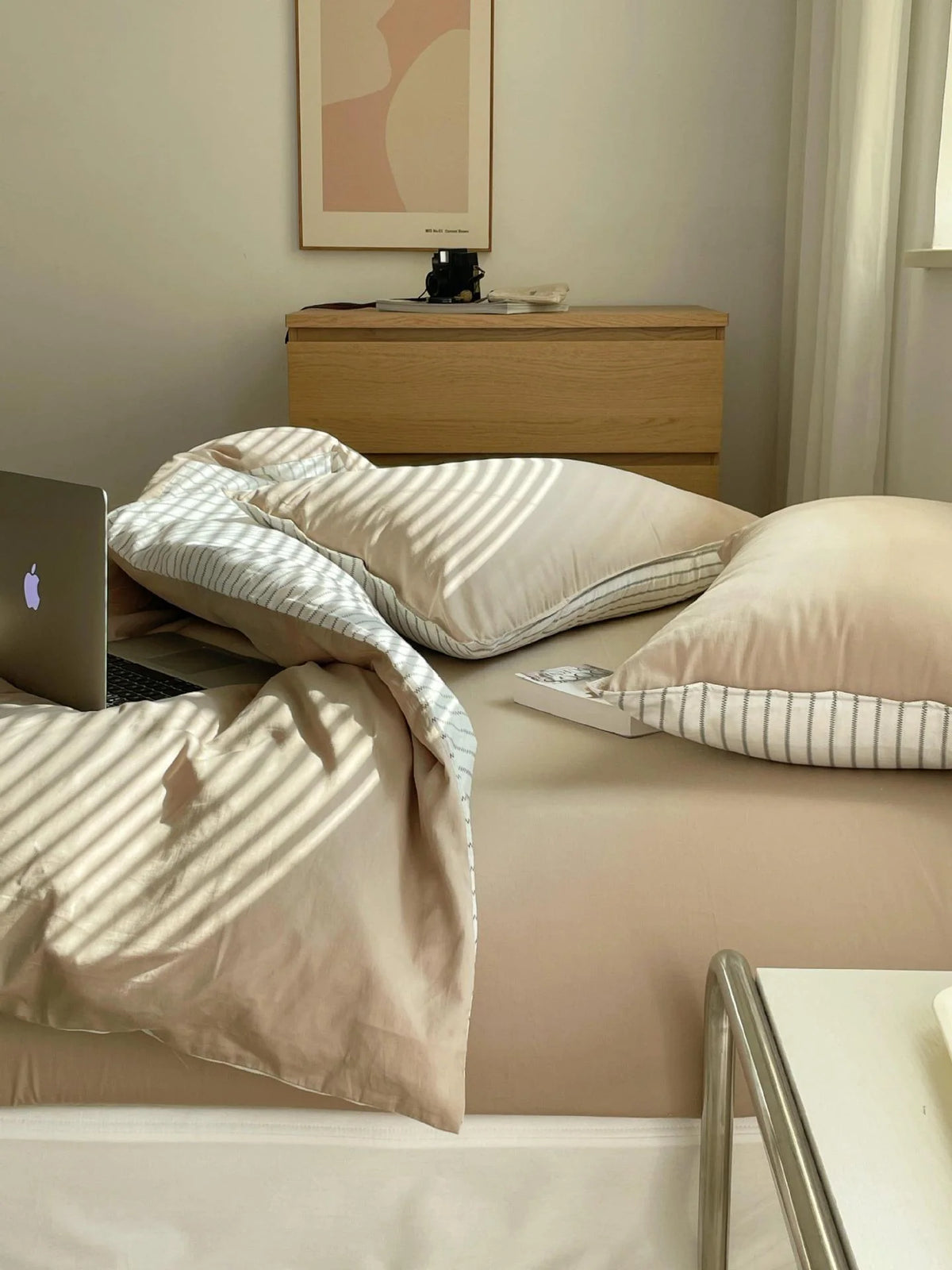 Duvet Cover & Sheet Set Cotton Percale 4-Piece