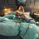 Duvet Cover Velvet Fleece Warm & Machine-Washable