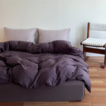 Duvet & Fitted Sheet Set Cotton-Blend Jersey Concealed Zipper