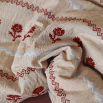 Duvet Set Breathable Cotton-Blend Embroidered Rose
