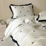 Duvet Set Cotton Satin Cherry Embroidery