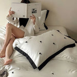 Duvet Set Cotton Satin Cherry Embroidery