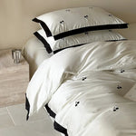 Duvet Set Cotton Satin Cherry Embroidery
