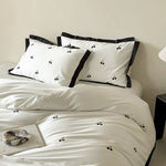 Duvet Set Cotton Satin Cherry Embroidery