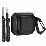 Earbud Case Shock-Absorbent Snaplock With Keychain