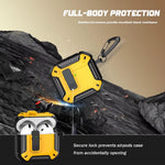 Earbud Case Shock-Absorbent Snaplock With Keychain