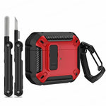 Earbud Case Shock-Absorbent Snaplock With Keychain