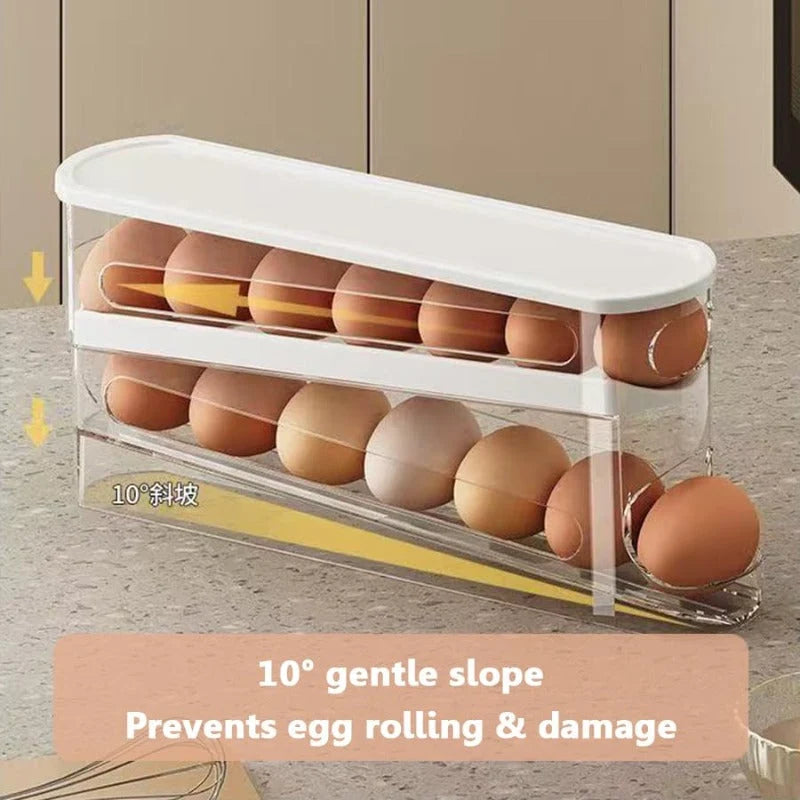 Egg Dispenser Gravity-Fed Stackable Holds 14–16 Eggs