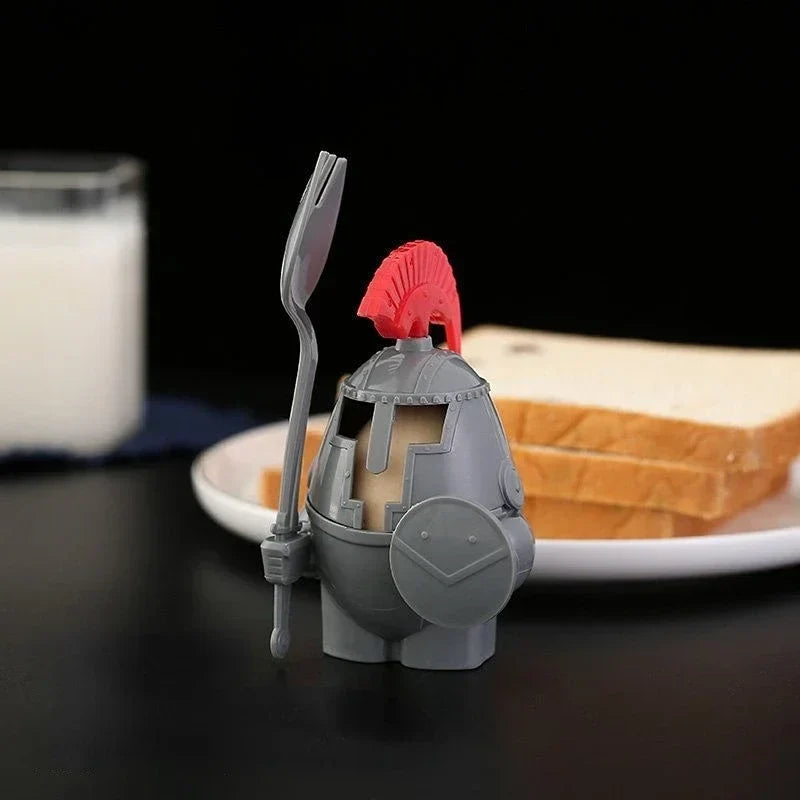 Egg Holder Knight Armor Design With Mini Fork & Spoon
