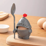 Egg Holder Knight Armor Design With Mini Fork & Spoon