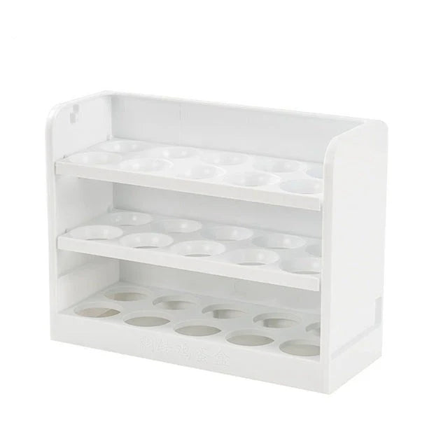 Egg Organizer Multilayer Space-Saving Flip Design