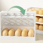 Egg Organizer Multilayer Space-Saving Flip Design