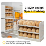 Egg Organizer Multilayer Space-Saving Flip Design