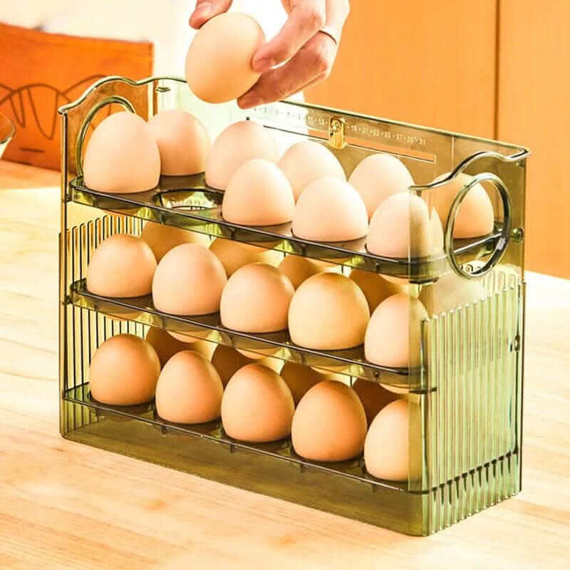 Egg Organizer Self-Rolling Gravity-Fed Refrigerator Storage