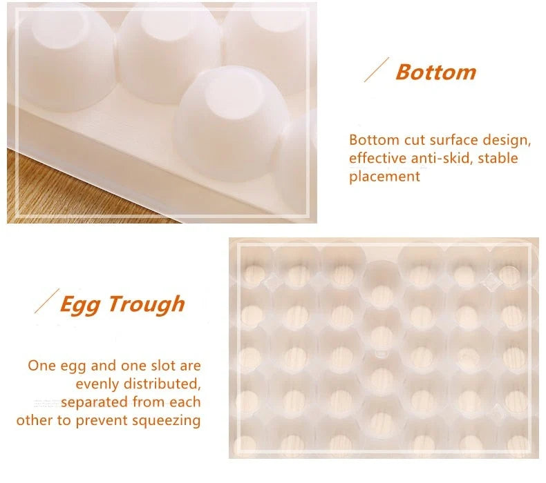 Egg Storage Box Stackable Pull-Out Drawer 34-Egg Capacity BPA-Free