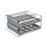 Egg Storage Container Automatic Sliding Tray Space-Saving Design