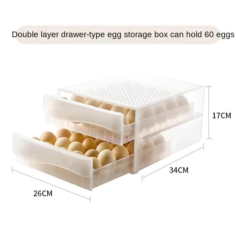 Egg Storage Container Transparent Individual Compartments With Handle