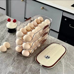 Egg Storage Organizer Acrylic Rolling Stackable