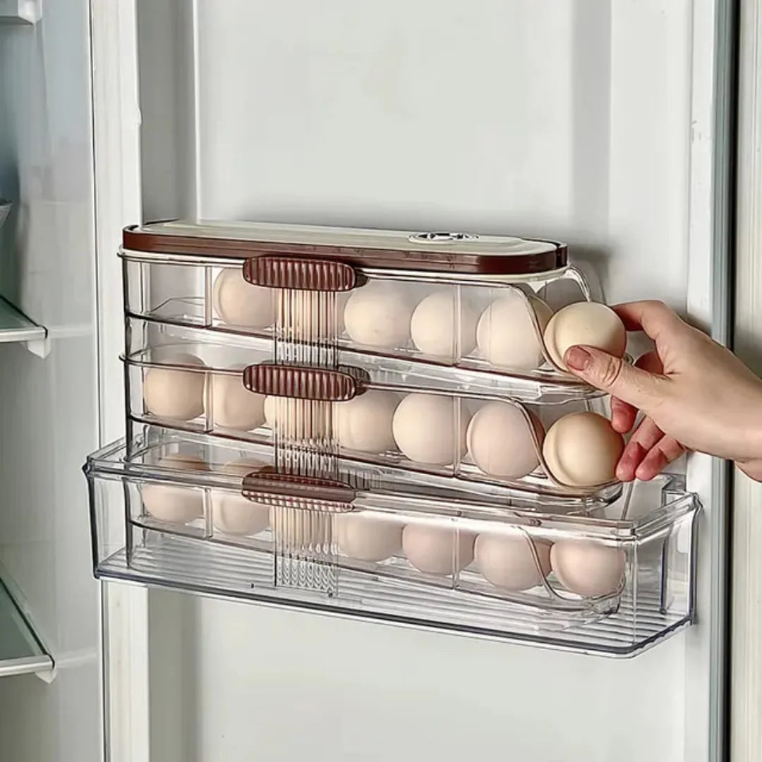 Egg Storage Organizer Acrylic Rolling Stackable
