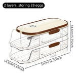 Egg Storage Organizer Automatic Rolling Transparent Container
