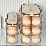 Egg Storage Organizer Automatic Rolling Transparent Container