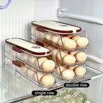 Egg Storage Organizer Automatic Rolling Transparent Container