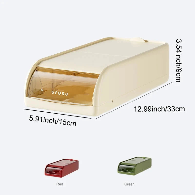 Egg Storage Organizer Stackable Automatic-Rolling Space-Saving