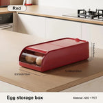 Egg Storage Organizer Stackable Automatic-Rolling Space-Saving