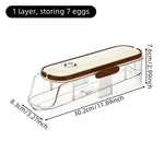 Egg Storage Organizer Transparent Automatic Rolling Refrigerator Container