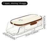 Egg Storage Organizer Transparent Automatic Rolling Refrigerator Container