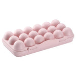 Egg Storage Tray Lidded Refrigerator Organizer 12 or 18 Egg Capacity