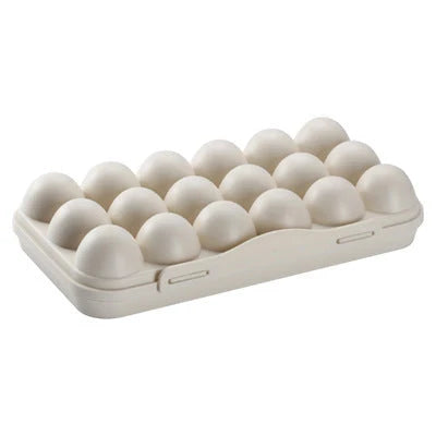 Egg Storage Tray Lidded Refrigerator Organizer 12 or 18 Egg Capacity