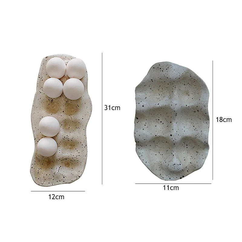 Egg Storage Tray Resin Divided 6 Or 12 Grid