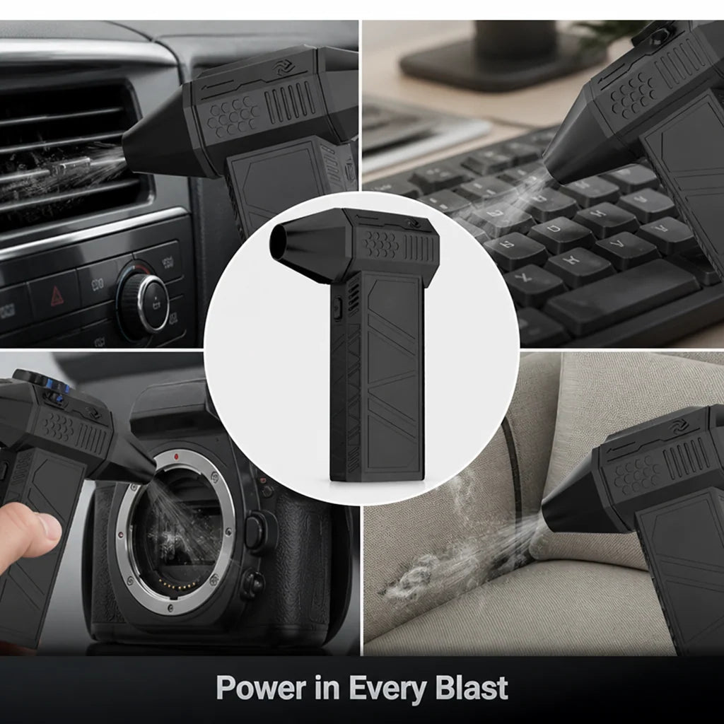 Electric Air Duster Brushless Motor Cordless 40-Minute Runtime