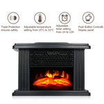 Electric Fireplace Heater Realistic Flame Effect Timer Function