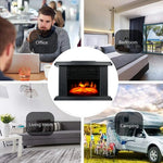 Electric Fireplace Heater Realistic Flame Effect Timer Function