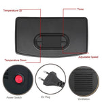 Electric Fireplace Heater Realistic Flame Effect Timer Function