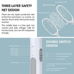 Electric Fly Swatter 3000V Dual-Mode USB Rechargeable