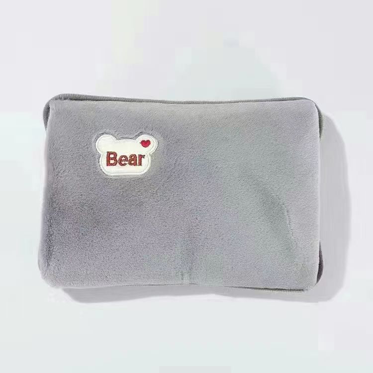 Electric Hot Water Bottle Plush Cover Automatic Shutoff