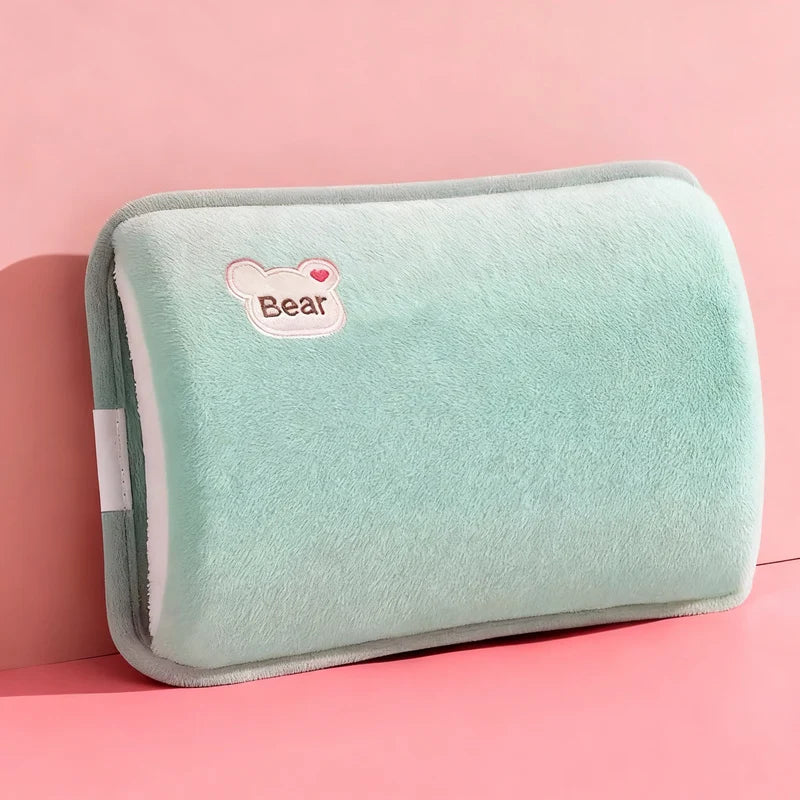 Electric Hot Water Bottle Plush Cover Automatic Shutoff