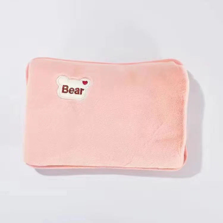Electric Hot Water Bottle Plush Cover Automatic Shutoff