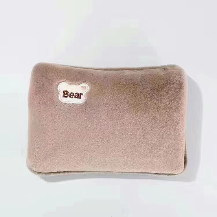 Electric Hot Water Bottle Plush Cover Automatic Shutoff