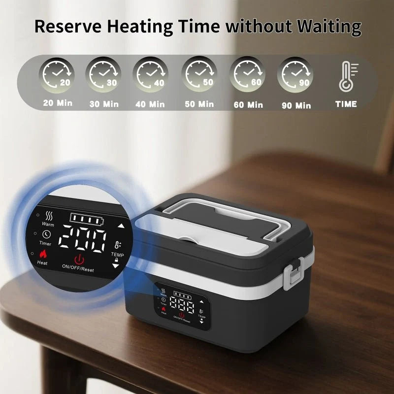 Electric Lunch Box Rechargeable 304 Stainless Steel Inner Container