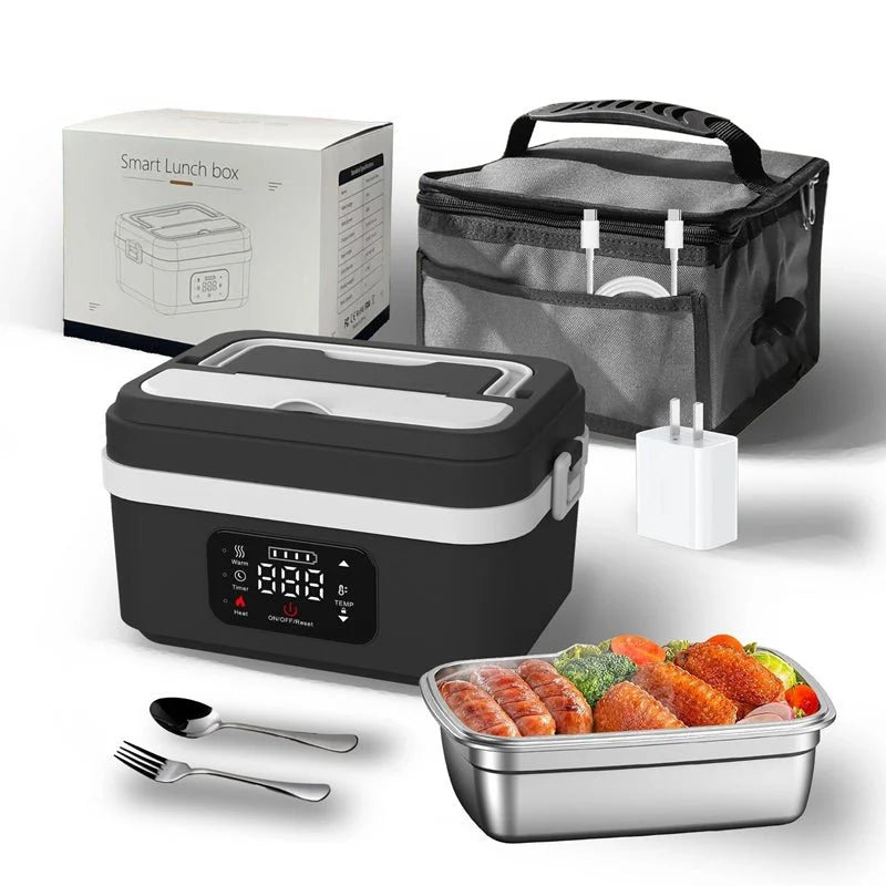 Electric Lunch Box Rechargeable 304 Stainless Steel Inner Container