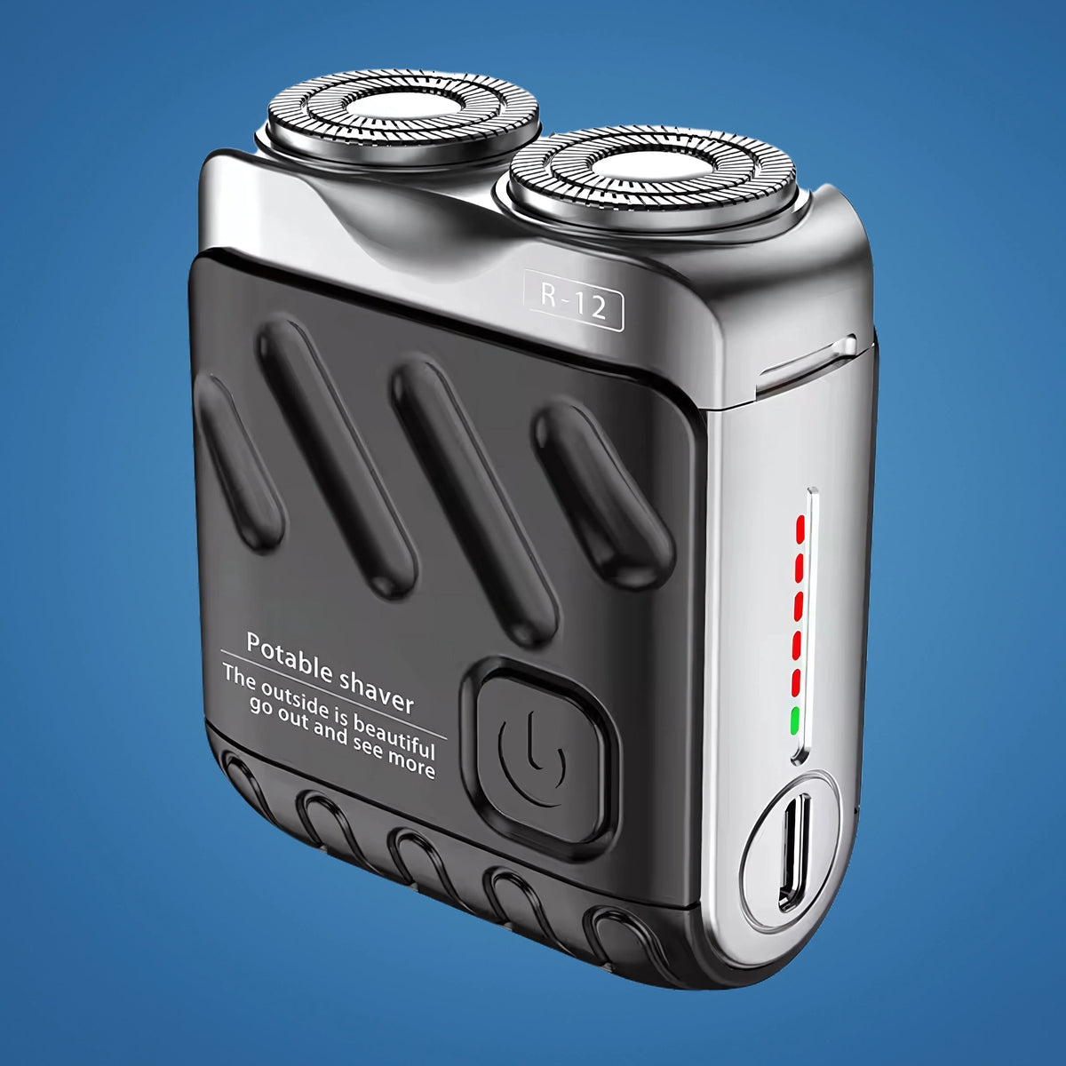 Electric Shaver Dual-Ring Blades Water-Resistant