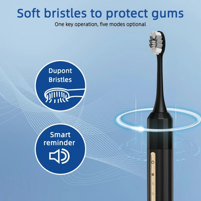 Electric Toothbrush Sonic 40,000 Vibrations USB Rechargeable Waterproof